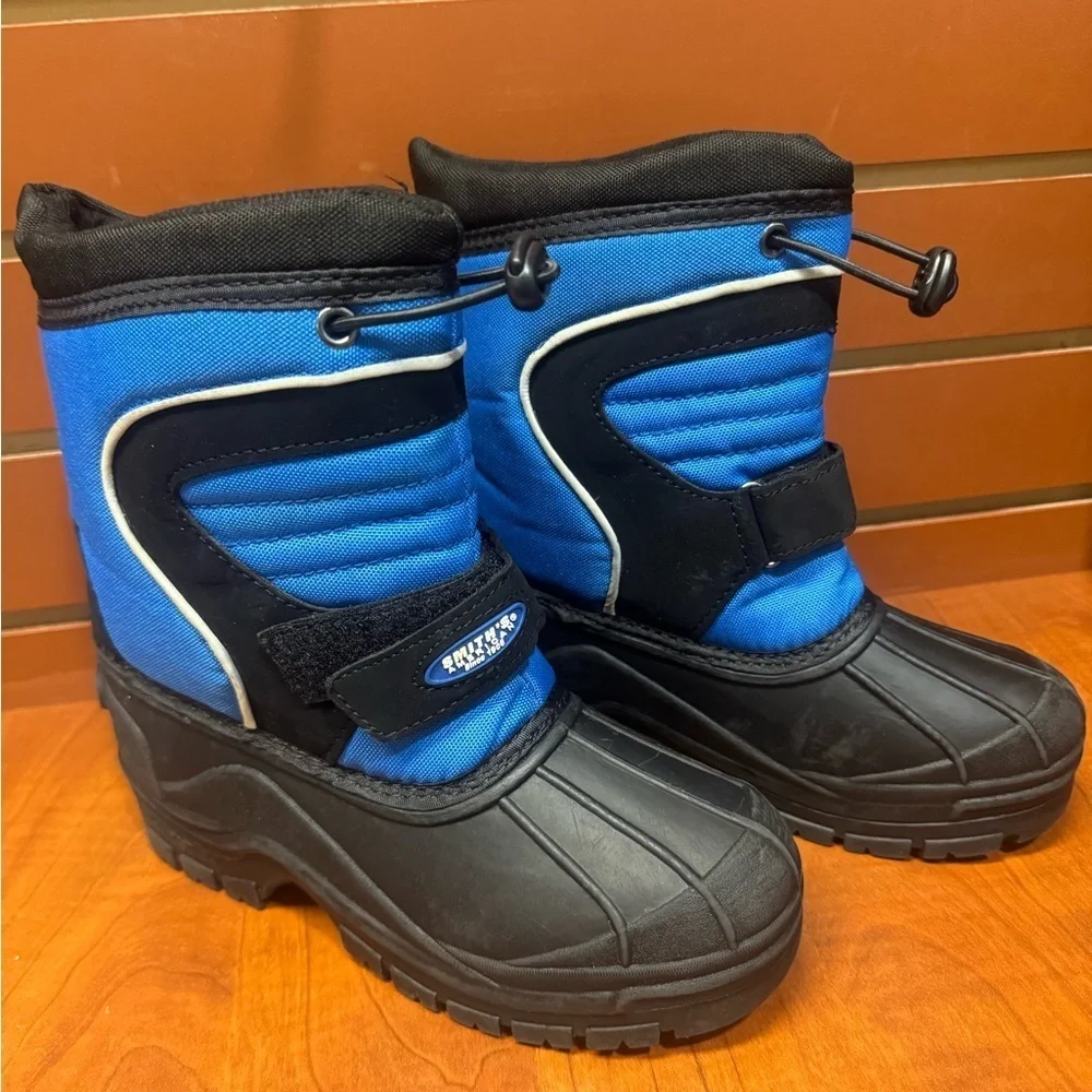 Blue and Black Kids Winter Boots